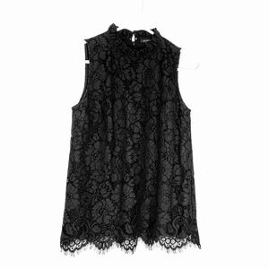 Ann Taylor black lace blouse top shirt women’s XS